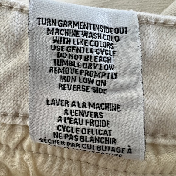 OAT New York High Rise Wide Leg Crop Pant Size 30 Stretch Cotton Natural Beige - Picture 8 of 12